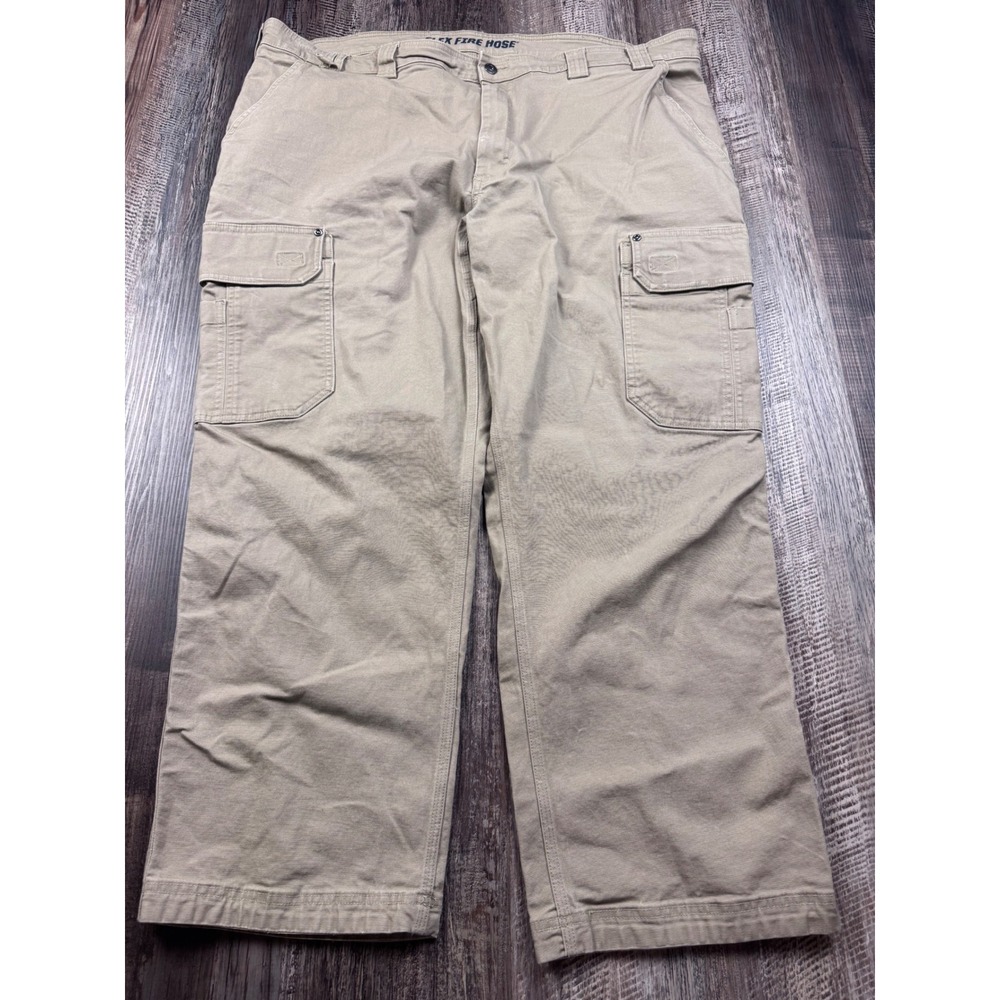 Duluth Trading Co Flex Fire Hose Cargo Pants Khaki Tan Relaxed Fit 44x30 Mens